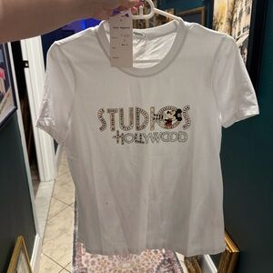 Disney Hollywood Studios Disco White T-Shirt | Mickey Mouse | Size Large | NWT